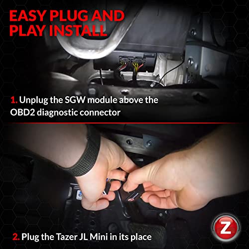 Z Automotive Tazer Mini Programmer | Fits 2018-2026 Jeep Wrangler JL and Gladiator JT | Customize Over 70 Settings | Activates Anti-Theft Pin Lock, Rock Crawl, Winch Mode and More!