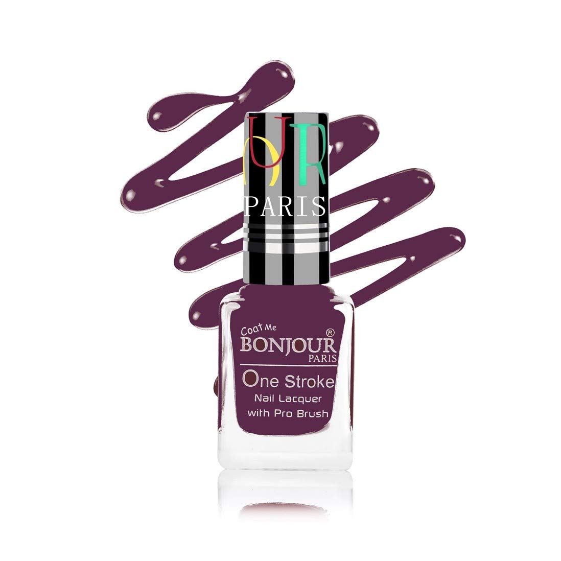Bonjour Paris Glossy Matte Nail Polish (Dark Purple) 9 ml