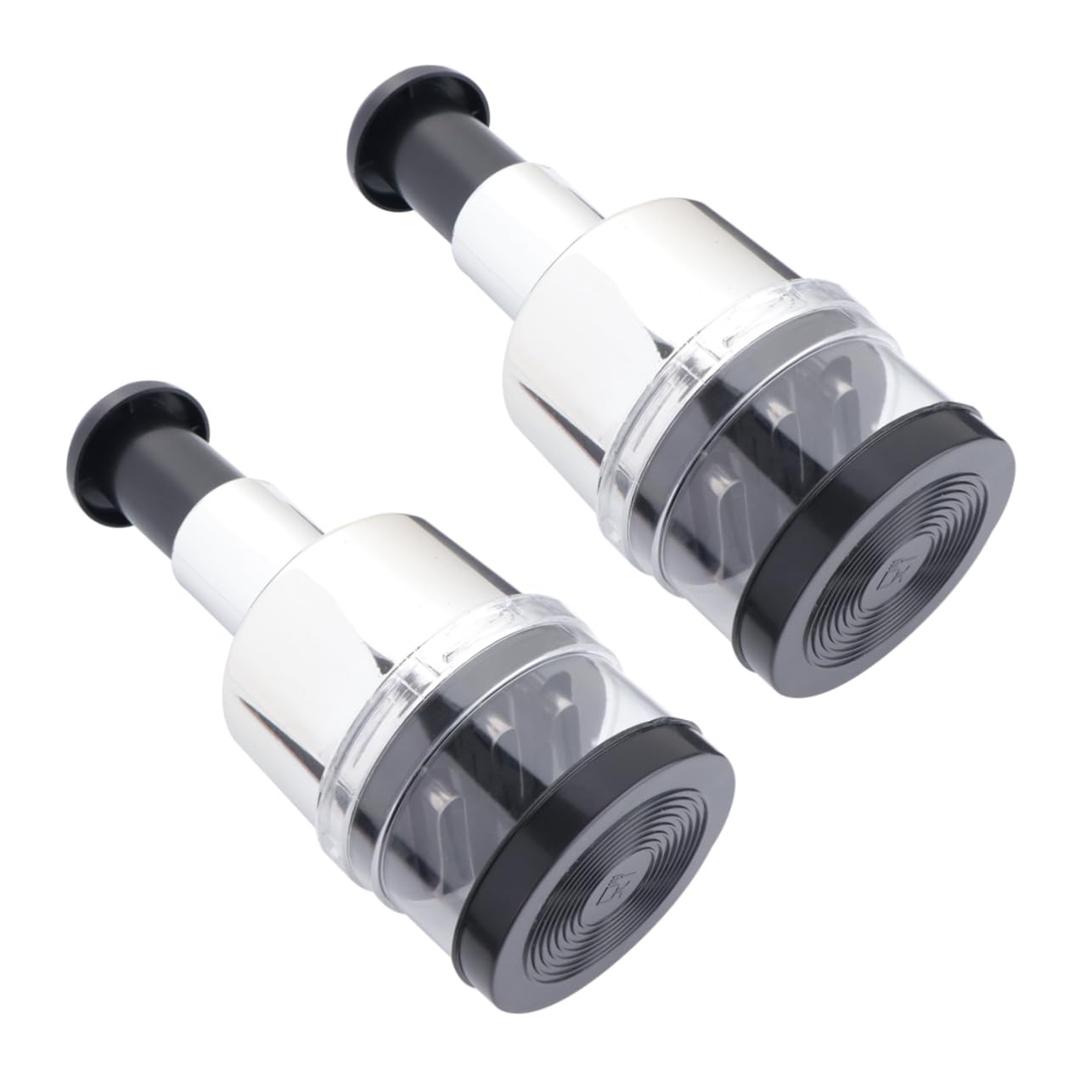 MAGICLULU 2Pcs Garlic Crusher Manual Garlic Mincer for Quick Shredding Easy Use Kitchen Gadget Convenient Vegetable Cutter for Cooking Silver