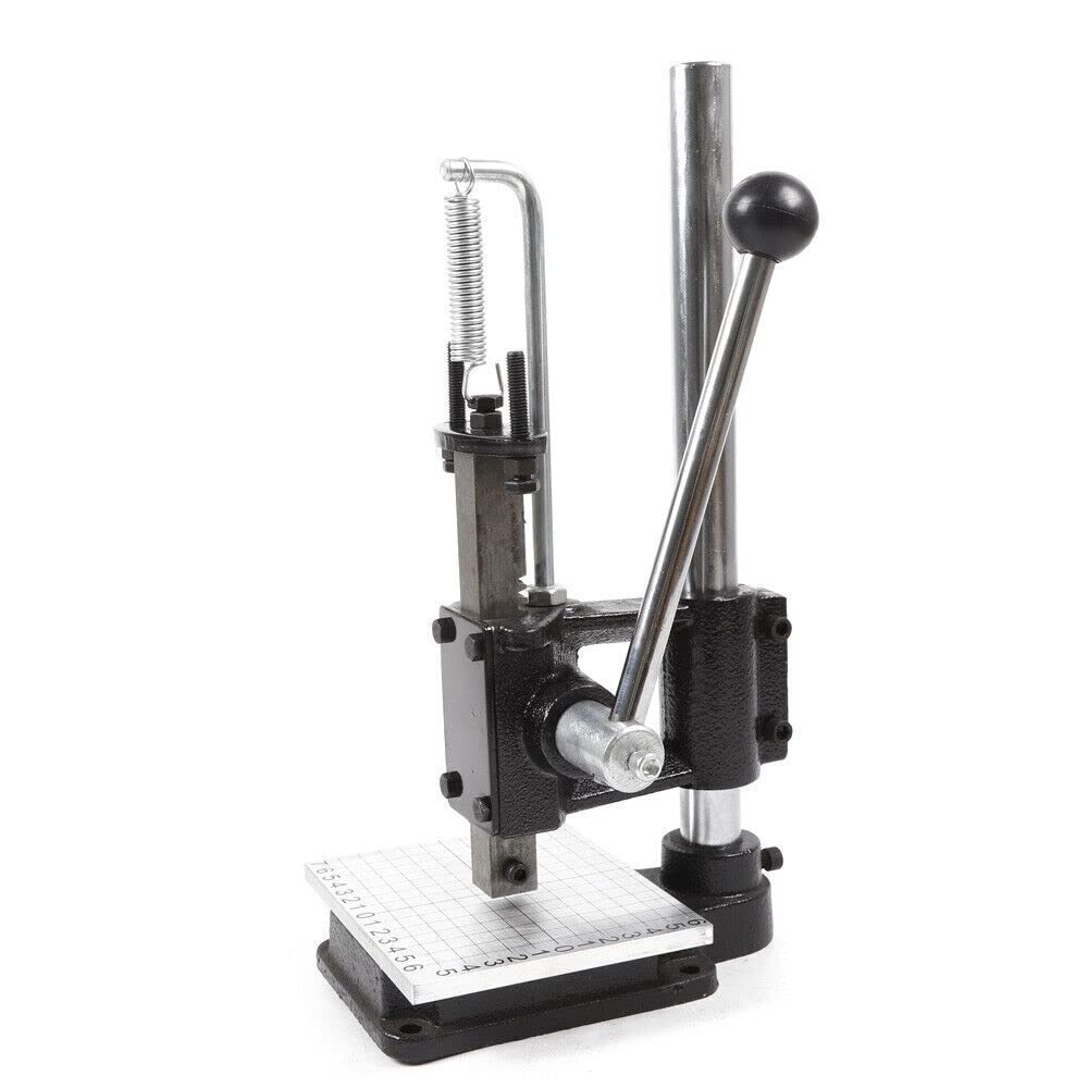 Leather Hole Puncher Hand Punching Machine Manual Press Puncher Tools DIY Leather Imprinting Embossing Machine for Leather Punching and Stamping
