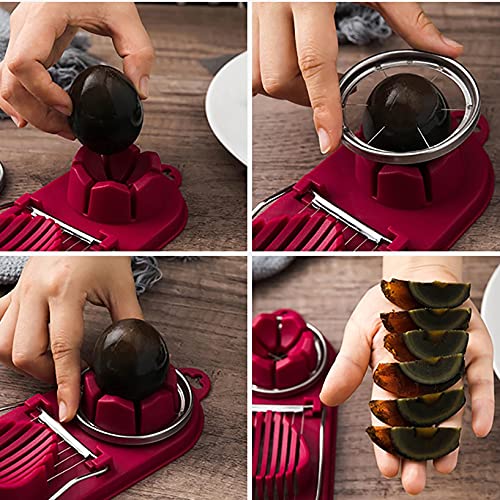 Uxzdx Multifunctional Egg Cutter Stainless Steel Egg Cutter Slicer Cut Flower Mold Kitchen Gadgets (Color : White) #TOP5