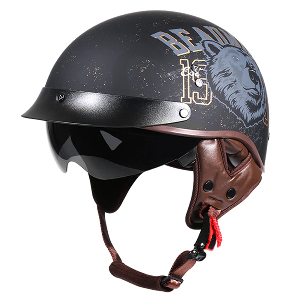 Retro Motorcycle Half Shell Helmet,Jet 