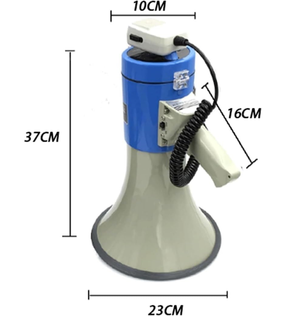Megafono da Stadio Megafono Portatile Megafono Sirena Incorporata Altoparlante Portatile Ad Alta Potenza da 50 W con Microfono Staccabile Tromba da Stadio