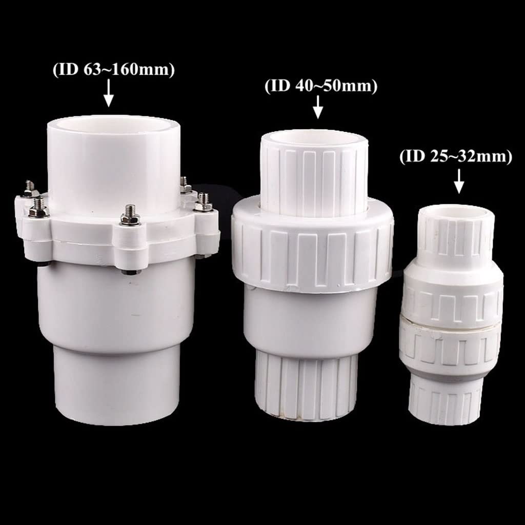 Adapter do zbiornika na wodę 1 szt. Zawór zwrotny PVC do rur kanalizacyjnych, zawory jednokierunkowe, do adaptera akwarium, podlewania ogrodu, nawadniania, złącze rury doprowadzającej wodę(Inner Dia 5