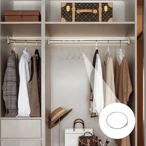 MYLERCT 6 Stück Gürtelring, 4 × 143 mm Gürtelhalter, Silber Schalhalter, Dickeres Solides Design, Krawattenring für Ordnen von Gürteln, Schals und Krawatten