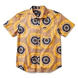 BRIXTON Herren Hemd Kurzarm gelb Charter Print Shirt, Mojave / Golden Glow, M
