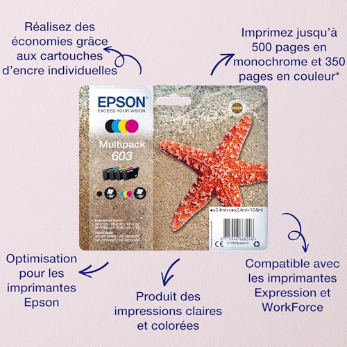Cartouche D'encre Epson C13t03u14020 b3 603 Etoile De Mer Epson La Cartouche D'encre - vue 5