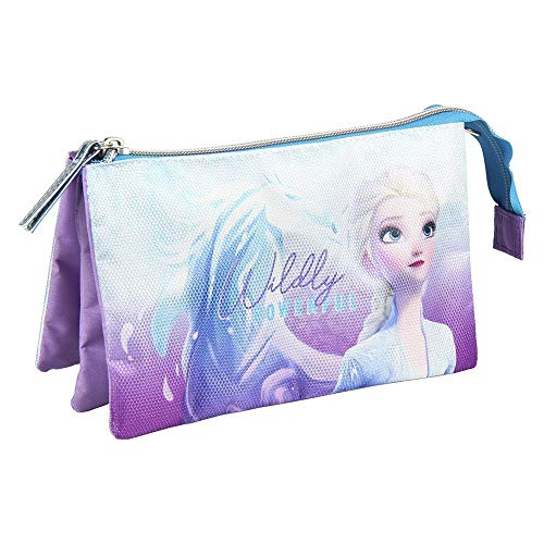 CERDÁ LIFE'S LITTLE MOMENTS - Studios®, Estuche Triple Escolar De Elsa Frozen 2 Licencia Oficial Disney Niñas, Multicolor, Infantil