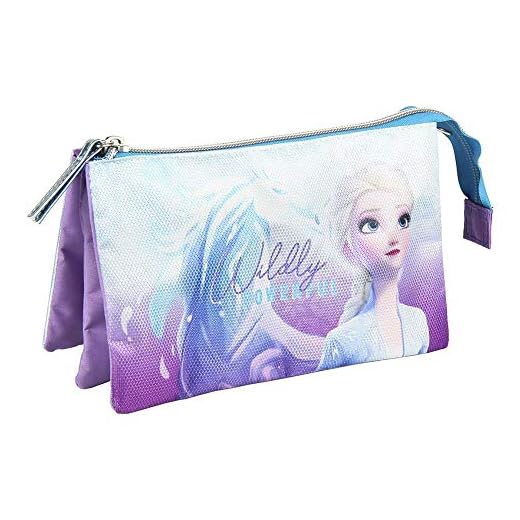 CERDÁ LIFE'S LITTLE MOMENTS - Studios®, Estuche Triple Escolar De Elsa Frozen 2 Licencia Oficial Disney Niñas, Multicolor, Infantil