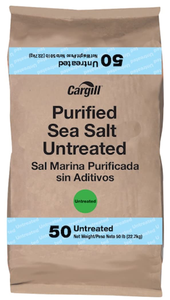 Amazon Com Cargill Purified Untreated Sea Salt 50 Pound 1 Each Grocery Gourmet Food