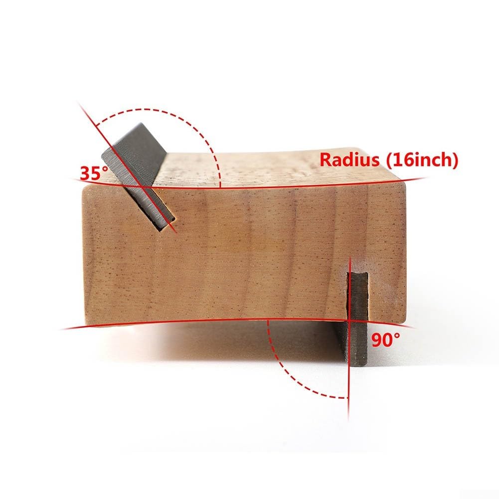 Eawfgtuw Lime biseautée à frettes de guitare en bois, outil luthier 2 en 1 avec angles de 35 et 90 degrés, design de fraisage à double coupe en acier à haute teneur en carbone pour un pansement précis