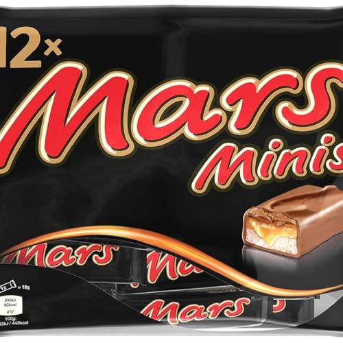 MARS - Minis barres chocolat au lait et caramel - 12 minis barres - Sachet de 227g