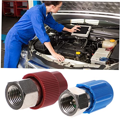 Cabilock - Adaptadores rápidos para aire acondicionado automotriz, 2 piezas, con rosca interna, acoplador para línea de refrigeración miniatura 5