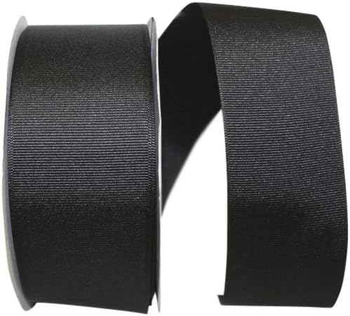 Reliant Ribbon Grosgrain Texture Ribbon, 2-1/4 Inch X 50 Yards, Black
