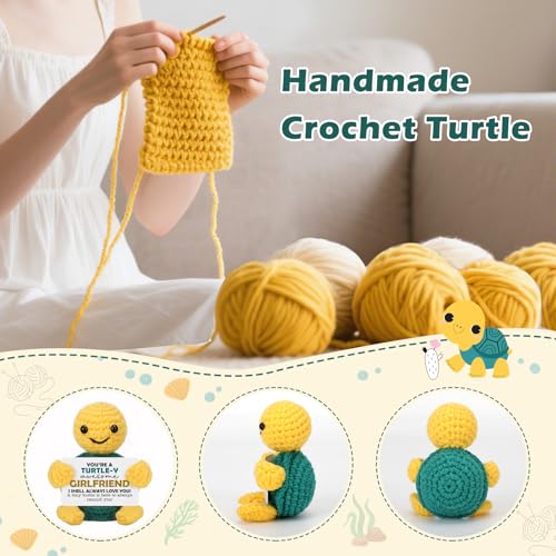 Girlfriend Gifts for Her, To My Love Birthday Anniversary Wedding Graduation Gift for Girlfriend Her from Boyfriend, Romantic I Love You Gift for Girlfriends, Handmade Positive Crochet Animals Turtle - Image 5