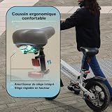 ZoulaGlide Vélo Électrique Pliable, Pneus 16x3.0, Batterie Amovible, Gris - 7