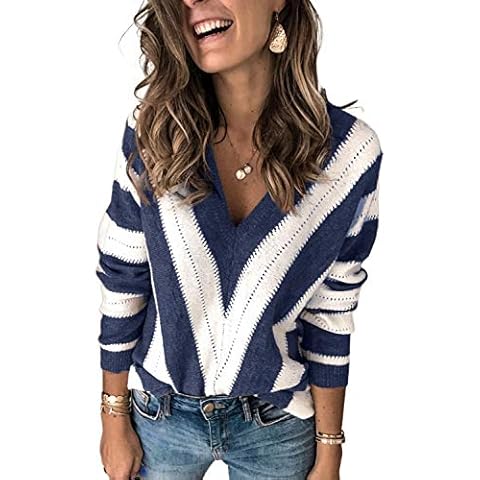 Ancapelion Women’s Colour Block Striped Jumper Cover