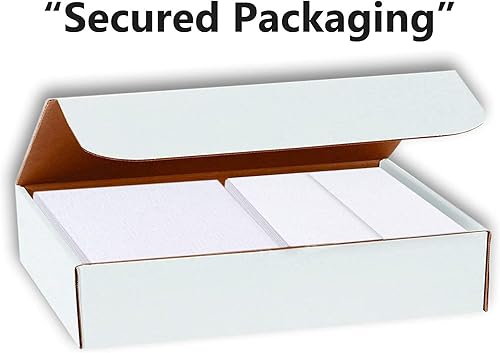 Miniatura 7 de Hamilco Tarjetas de índice de papel de lino blanco de 5 x 7 pulgadas, cartulina plana, peso pesado, cubierta de 100 libras, paquete de 100