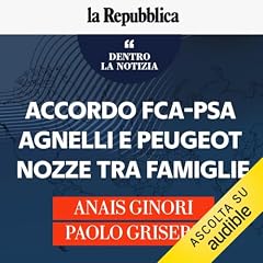 Diseño de la portada del título Accordo Fca-Psa, Agnelli e Peugeot. Nozze d'oro tra famiglie