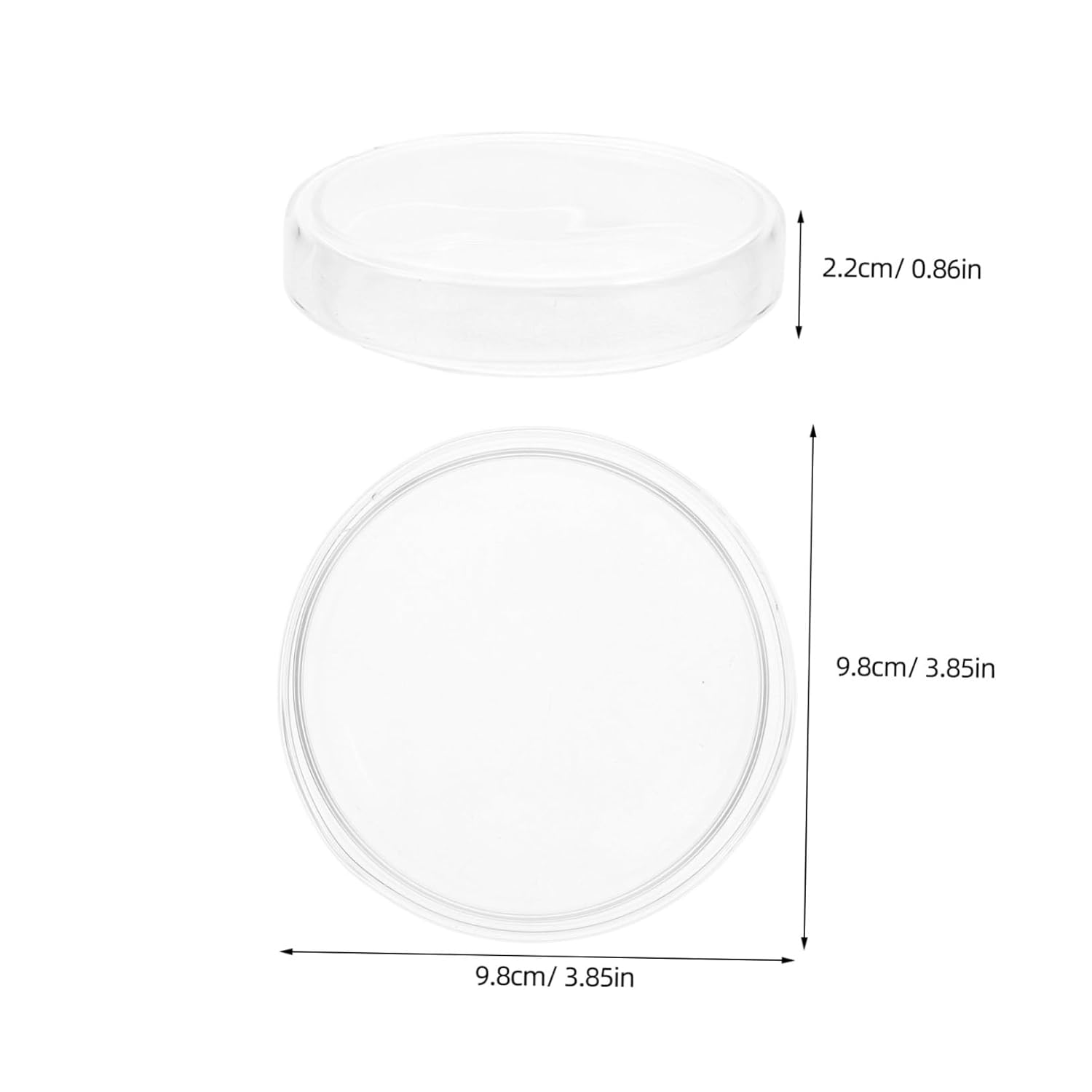Healifty 10pcs Laboratory Petri Dishes Glass Culture Plates Lid Cell Culture Dishes for Science Projects Microbiology Tools Heat and Scratch Resistant