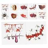 Beatifufu 40pièces Temporaires De Scarifications De Autocollants Effrayants Pour Halloween Déguisements Et Cosplay