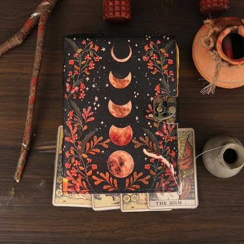 Image of CRAFT JUNKY Vintage Leather Journal Diary for Women & Men Travel Diary Notebook for Writing Deckle Edge Paper,200 Pages