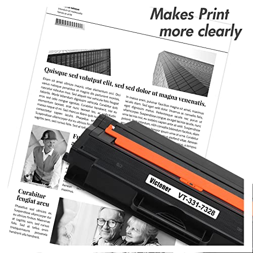 Victoner Compatible B1260Dn B1265Dfw Toner Cartridge Replacement For Dell 331-7328 B1260 B1265 For Dell 1260 B126X Printer Ink (Black, 2-Pack) #TOP4