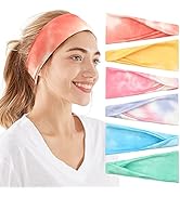OFFTESTY 6 Pack Headbands for Women Non Slip Tiedye Womens Headbands, Stretchy Sweatbands Yoga Wo...