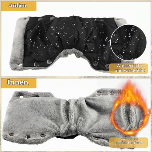 Handwärmer Kinderwagen, Kinderwagen Handschuhe mit warme Fleece, Universal – Ansicht 5