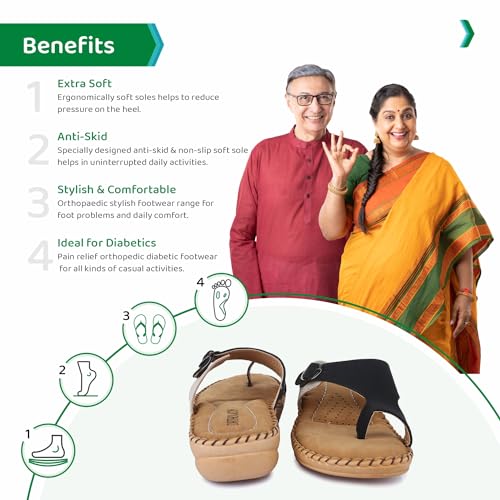 Image of ORTHO JOY Extra-Soft Women's Doctor Ortho Slippers /Flip-Flops For Women