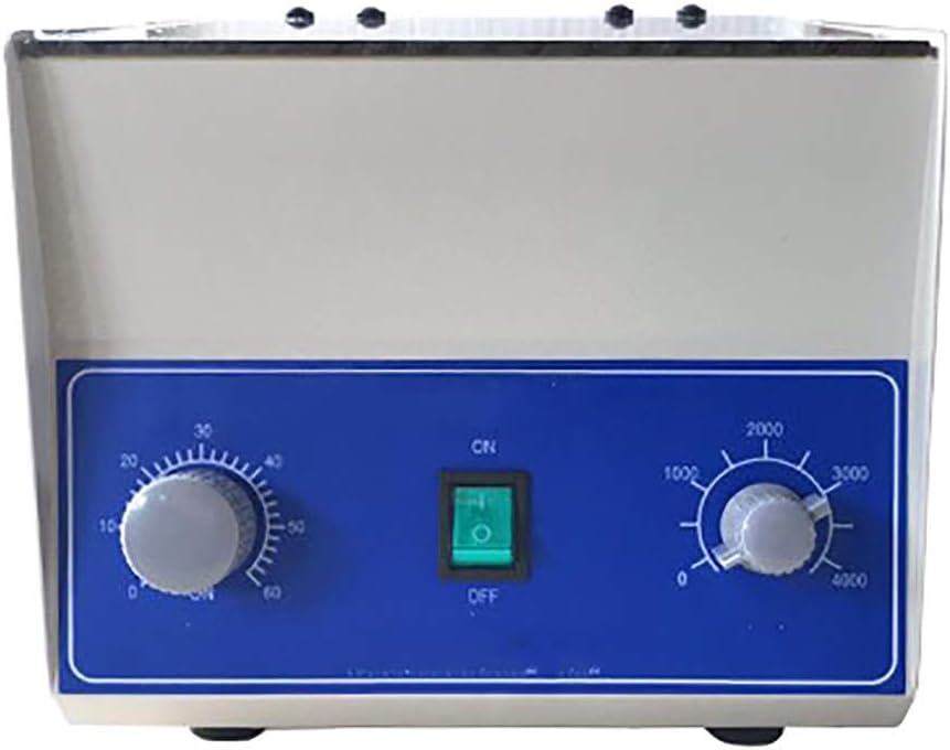 Centrifuge Electric Desktop Lab Lower-speed, Timer and Speed Control Machine (Timer 0-60min) 0-4000 Rpm Capacity 20 ml × 6, Biology, Medicine, Clinical, Science, Production