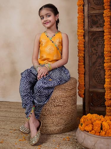 Image of PS PEACHES Girls Dhoti Set