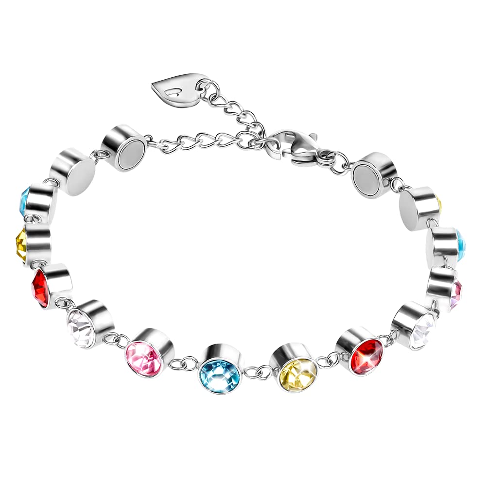Energetix Bracelet magnétique pour femme avec fermeture en acier inoxydable (3500 gauss) (4)