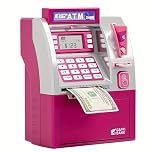 XQLY Large Electronic Piggy Bank, Password Atm Cash Coin Bank, Piggy Bank Toy, Money Safe For Storing Banknotes And Coins (Excluding Battery)