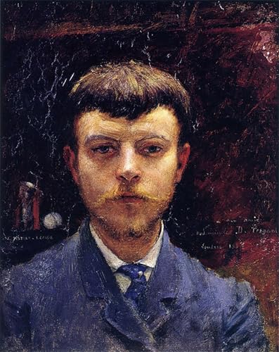 Portrait de l'artiste par Jules Bastien-lepage avec impression sur toile 60x90cm