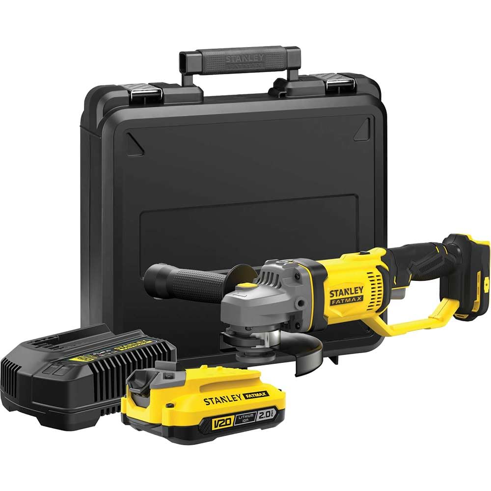 Stanley Fatmax V20 Sfmcg400 18V Cordless Angle Grinder 125Mm 1 X 2Ah Li-Ion