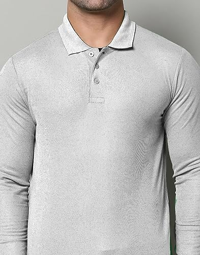 Image of INKKR Full Sleeve Men's Solid Polo Neck T-Shirt Combo
