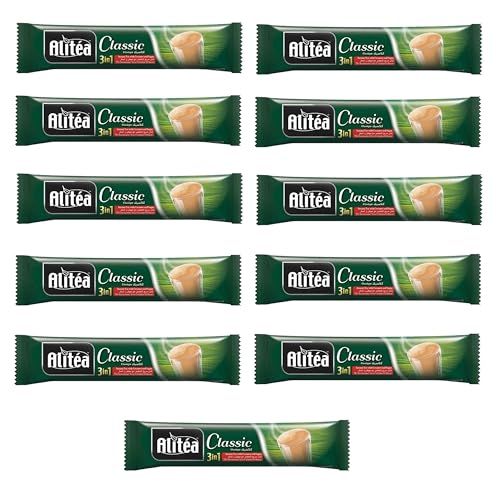 Image of Alitea Classic Karak Chai 3 in 1 Instant Tea with Creamer and Sugar | Instant Tea Sachets (11x20g), Instant Chai Premix | Natural Ingredients, GMO-Free