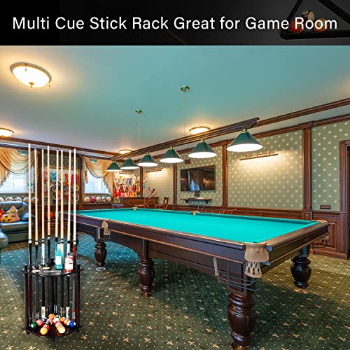 8 Pool Stick Holder Floor Stand, Pool Cue Rack, Pool Billiard Stick & Ball Floor Stand With Scorer, Pool Table Accessories For Billiard Room Or Club (Cue Rack Only) #TOP5