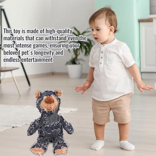 Indestructible Robust Bear Large Stuffed Plush Dog Toy, Squeaky Toys for Dogs, Durable Chew Toy Interactive Dog Toys for Aggressive Chewers, Dog Companion for Heavy Chewers - Image 3