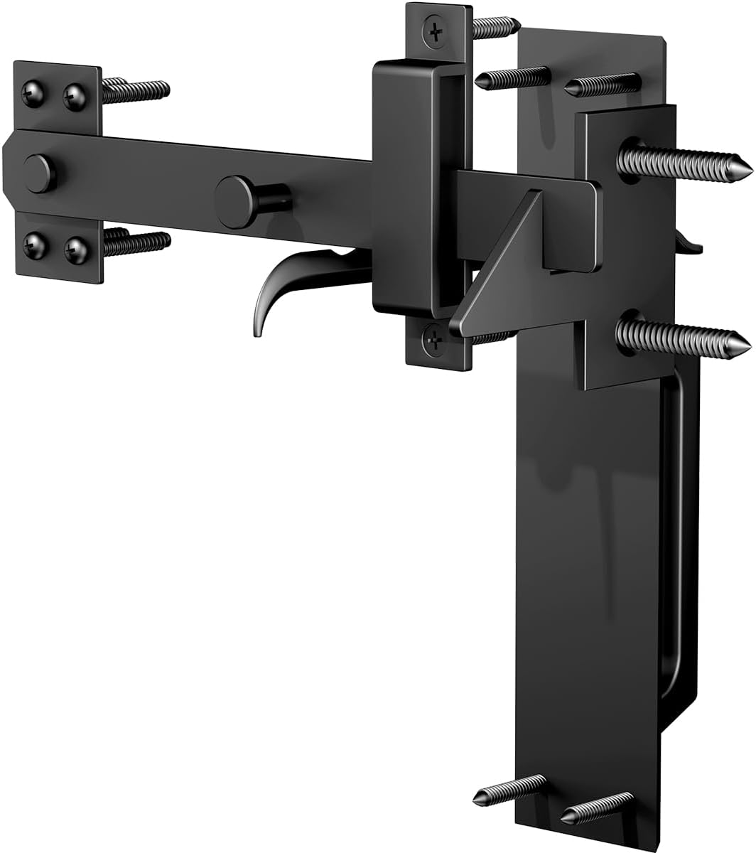 WEWORTH Heavy Duty Gate Latch for Wooden Fence, Aluminum
