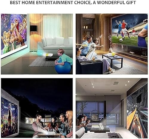 TECHZONE Mini LED Portable Device, Smart Home Video Unit, 1080P-Supported Outdoor Cinema Gear, Compatible with HDMI, USB, TF Card, AV & Remote Control