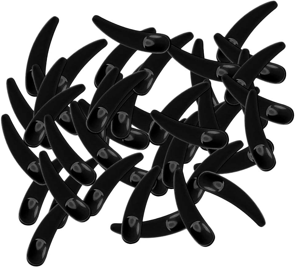 VELURA SYDL 100Pcs Mini Cosmetic Spatula Mixing Sampling Facial Cream Mask Spoon Black| Makeup Tools & Accessories |Health & Beauty