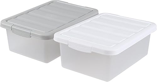 Miniatura 7 de Cand - Cubo de almacenamiento de 14 cuartos con tapa, caja de plástico grande y duradera para organizar tus toallas, juguetes, suministros