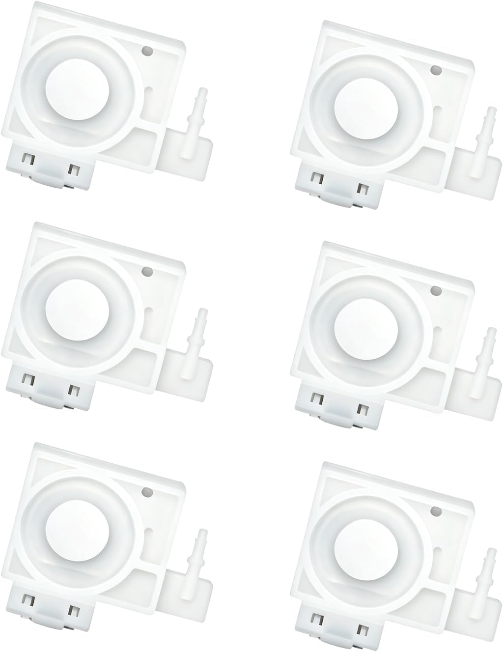 6pcs White Ink Sac Replacement Parts Ink Damper Compatible with R1390 L1800 L805 XP600 DTF Printers