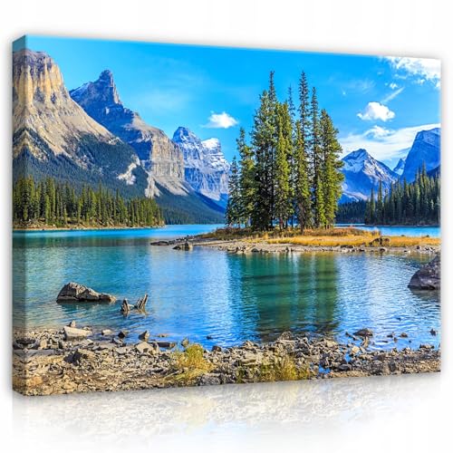 WallArena - Impression sur toile - Paysage - 120x80 cm - Tableau decoration murale - Tableau mural XXL grand format pour salon, chambre à coucher - Impression...