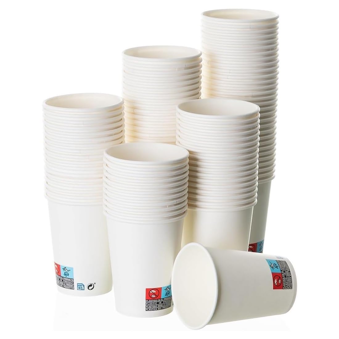 BEST PRODUCTS 400 vasos desechables café 250cc de cartón antifugas, biodegradables, compostables, reciclables, para café, agua, infusiones, bebidas frías y calientes para fiestas y eventos.