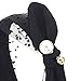 COOLSTEELANDBEYOND Hipster Boho élégante Negro Lazo Perla Cabello Aro Diadema Bandas Bandana...