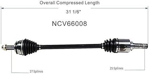 Miniatura 6 de GSP NCV66008 CV Conjunto del eje del eje - izquierdo o derecho delante (lado del conductor o del pasajero)