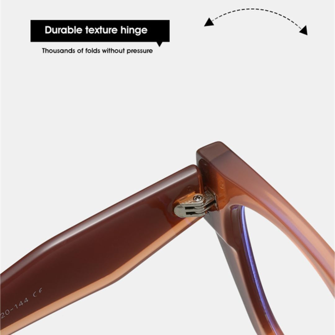 Retro Polygon Cat Eye Women Glasses Frame Fashion Double Color Clear Eyewear Men Leopard Frame